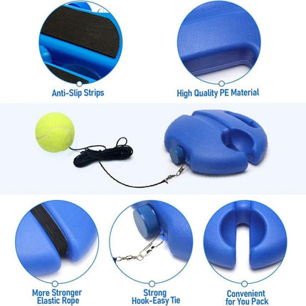 Base Entrenamiento Para Tenis Kit Con Pelota Rebote Portatil