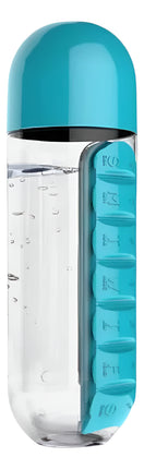 Pastillero Semanal Con Botella De Agua Medicina Pastillas