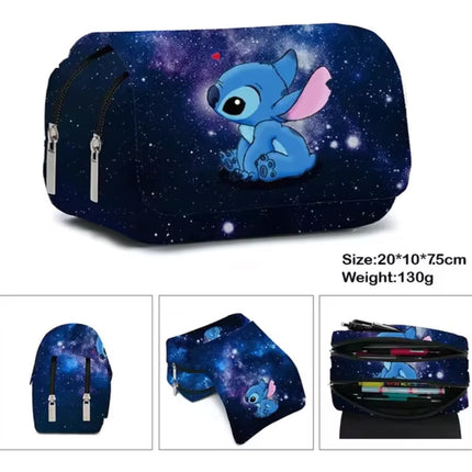 Lapicera Escolar Cosmetiquera Neceser Lilo Y Stitch Y Angel