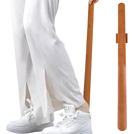 Calzador De Zapatos Largo Tenis Madera 55 Cms Base Magnetica