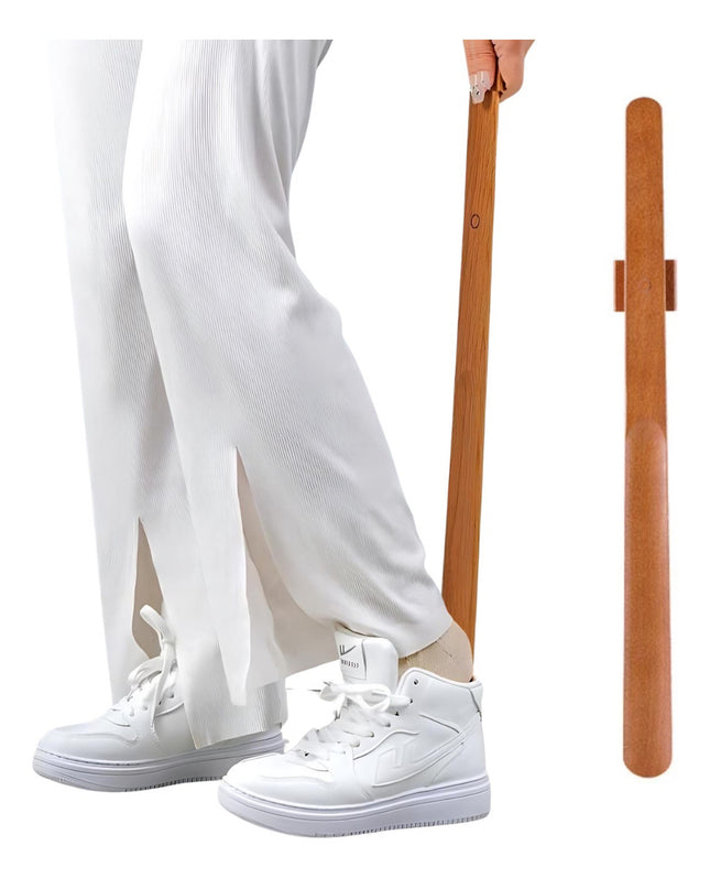 Calzador De Zapatos Largo Tenis Madera 55 Cms Base Magnetica