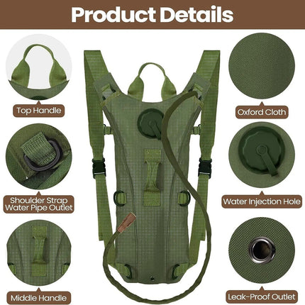 Mochila Hidratacion 3 Litros Tactica Bolsa De Agua Ciclismo