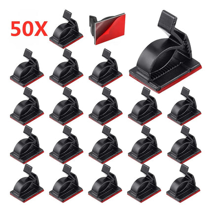 50 Pzs Clip Organizador Ajustable Cables Autoadhesivo Sosten