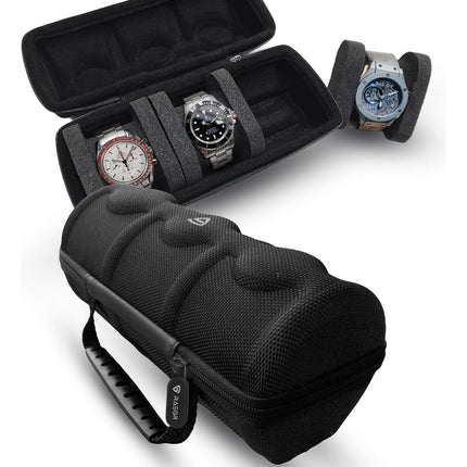 Estuche Caja Viaje Case Para Relojes 3 Ranuras Regalo Hombre