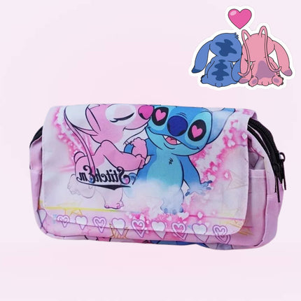Lapicera Escolar Cosmetiquera Neceser Lilo Y Stitch Y Angel