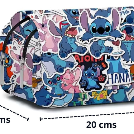 Lapicera Escolar Cosmetiquera Neceser Lilo Y Stitch Y Angel