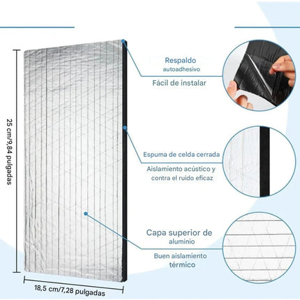 10 Pzs Almohadillas Aislantes Térmicas Acústicas Auto Carro