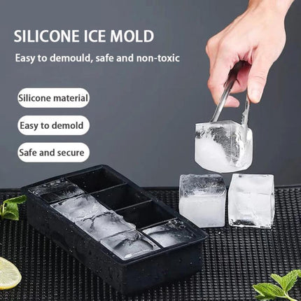 2 Pzas Molde Bandeja Para Hielo De Silicona Gourmet Cubos