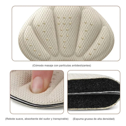 2pares Talonera En Forma T Protector Doble Talones Antidolor