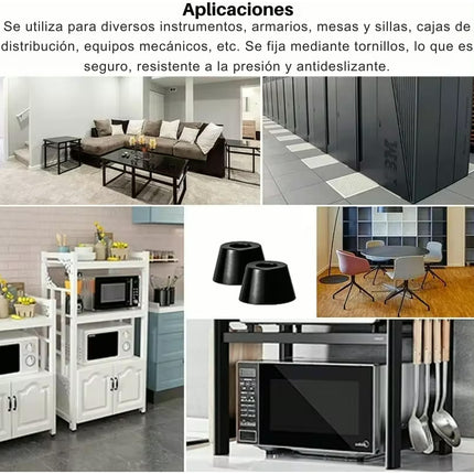40 Pzs Patas De Goma Antideslizantes Muebles Sillas Mesas