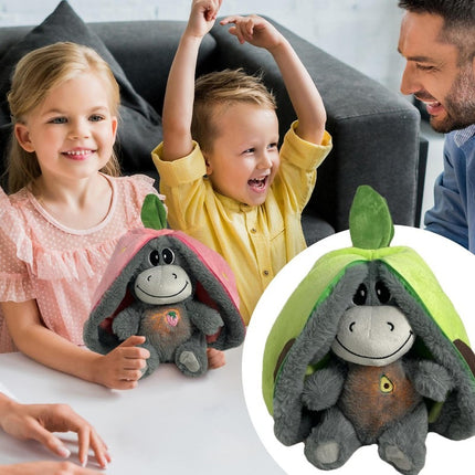 Peluche Burro Respirador Aguacate Con Música Y Luces Dormir