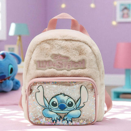 Mochila Stitch De Peluche Para Niña Regalo Bolsa Afelpada