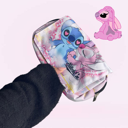 Lapicera Escolar Cosmetiquera Neceser Lilo Y Stitch Y Angel