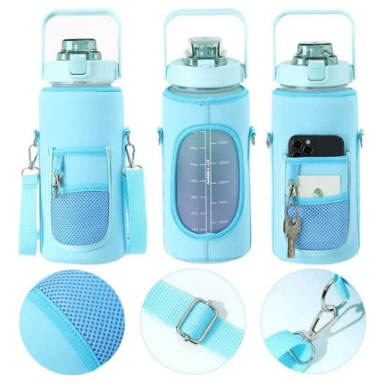 Funda Bolsa Para Botella De Agua Motivacional 2l Con Correa Termo