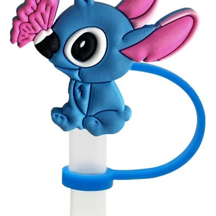 8 Pzs Tapadera Tapon Para Popotes 1cm De Lilo Y Stitch Angel