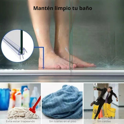 Tira Sellado Puerta Cancel Cristal Baño Ducha Impermeable N