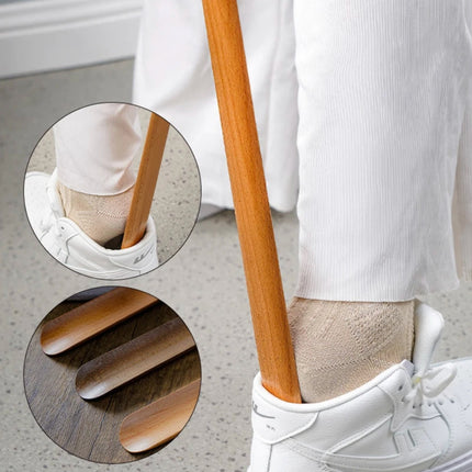 Calzador De Zapatos Largo Tenis Madera 55 Cms Base Magnetica