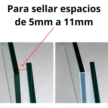 10mts Tira Sellado Puerta Ventana Cristal Vidrio Cancel En F