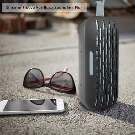 Funda De Silicon Y Gancho Aluminio Para Bose Soundlink Flex