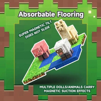 Plataforma Magnética Para Construcción De Bloques Minecraft