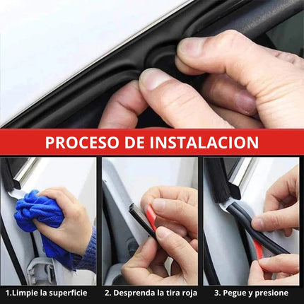 Tira Empaque 25mts Sello Puertas Carro Vehículo Universal B