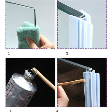 Tira Sellado Puerta Burlete Cancel Baño Ducha Impermeable 2m