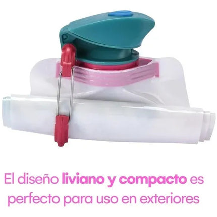 2pzas Botella De Agua Plegable 700ml Bolsa Para Agua Viaje