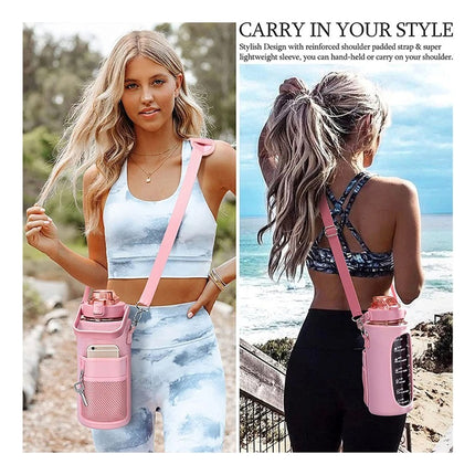 Funda Bolsa Para Botella De Agua Motivacional 2l Con Correa Termo