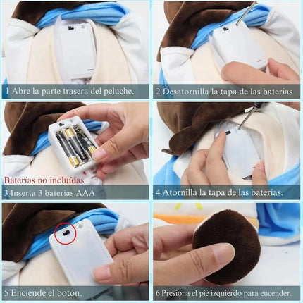 Muñecos de Peluche Virgen María y Jesús Luz Respiración y Sonidos Relajantes Kit Infantil