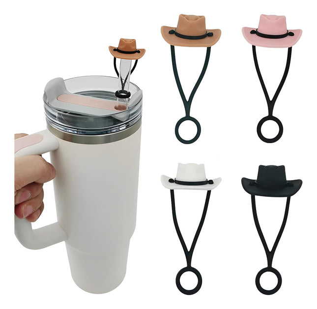 4pzs Tapa Protectora Popote Sombrero Vaquero Termo Stanley