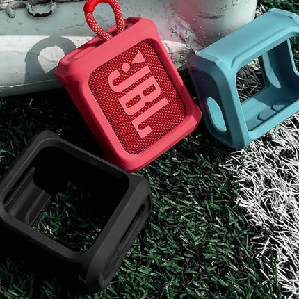 Funda Protectora Silicona Para Bocina Jbl Go 3 Con Soporte