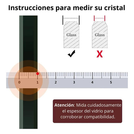 1mts Tira Retención Puerta Vidrio Ducha Tipo H Adhesivo