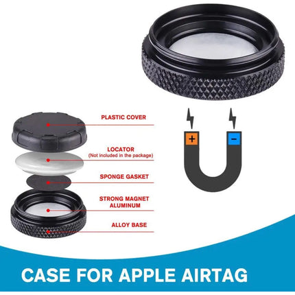 Funda De Aluminio Iman Magnetica Uso Rudo Para Apple Airtag
