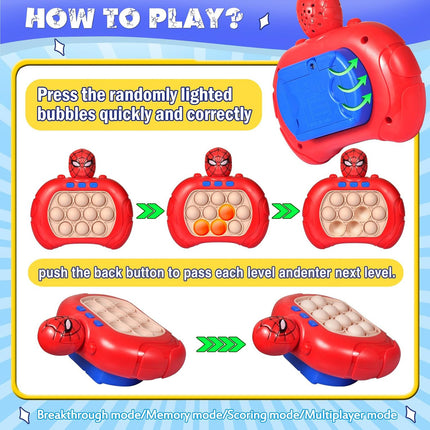Juego Push Pop It Electrónico Antiestrés Personajes Animados