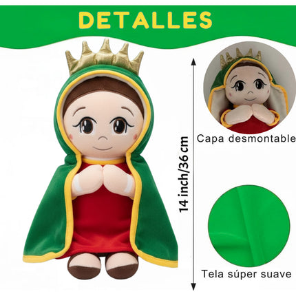 Peluche De Virgen María Que Respira Musica Y Luz Virgencita