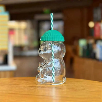 Vaso Osito Oso Plástico Taza Viral Para Bebida Café Generico