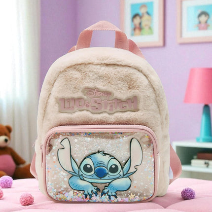Mochila Stitch De Peluche Para Niña Regalo Bolsa Afelpada