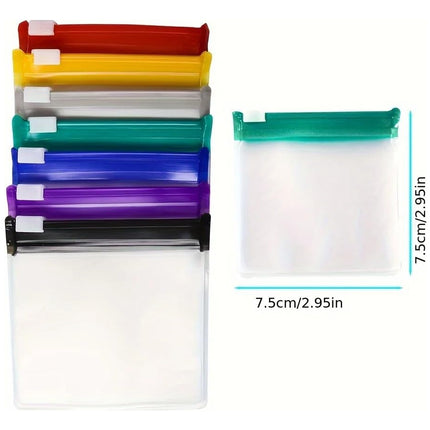 7 Bolsas Pastillero Semanal Reutilizable Viaje Tipo Ziploc