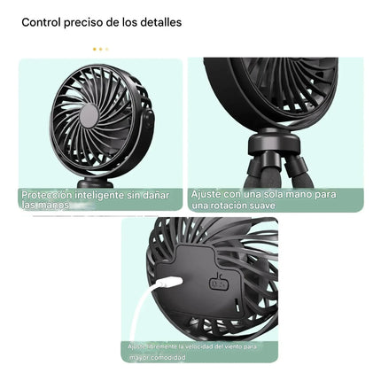 Abanico Pulpo 3 Velocidades Recargable Ventilador Portátil