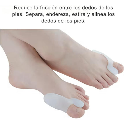 2 Pares Separador Dedos De Pies Protector Juanetes Silicona