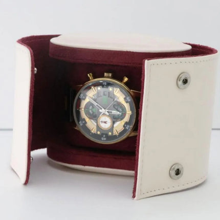 Estuche Rigido Caja De Cuero Pu Para Reloj 1 Ranura De Viaje