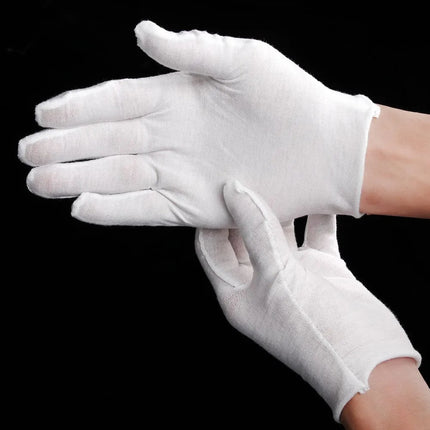 10 Pares Guantes Algodon Disfraces  Monedas Joyeria Mesero Vestir Ropa