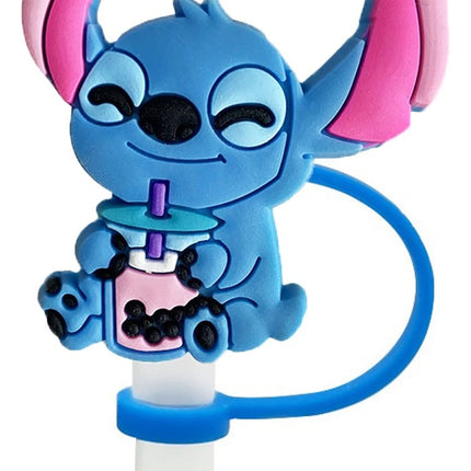 8 Pzs Tapadera Tapon Para Popotes 1cm De Lilo Y Stitch Angel