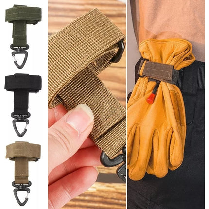 2 Pzas Sujetador Soporte Militar Molle Tactico Guantes Ropa