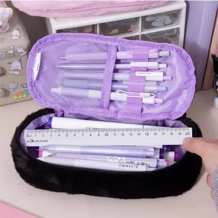 Cosmetiquera Afelpada Kuromi Hello Kitty Lapicera Kawaii