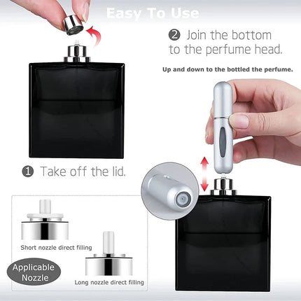 10 Pzas Botella Viaje Para Perfume Spray Recargable Portátil