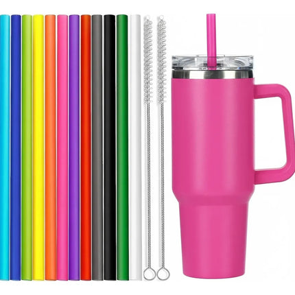 12 Popotes De Repuesto Stanley 30/40oz+2 Cepillos Limpieza