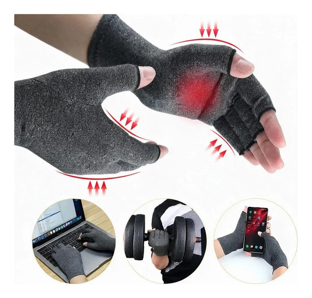 Guantes de compresión sin dedos, 2 pares