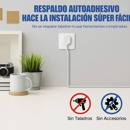 1m Cubierta Canaleta Cable Autoadhesivo Protector Cableado