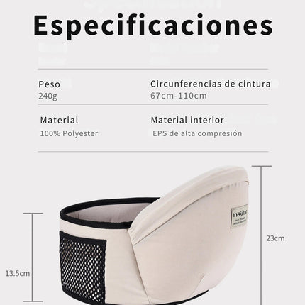 Cangurera Cintura Soporte Peso Ergonómico Bebes Niño Canguro